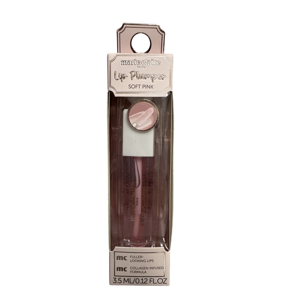 Marie Claire Paris Lip Plumper Soft Pink Collagen Infused Gloss 3.5ml 0.12 fl oz